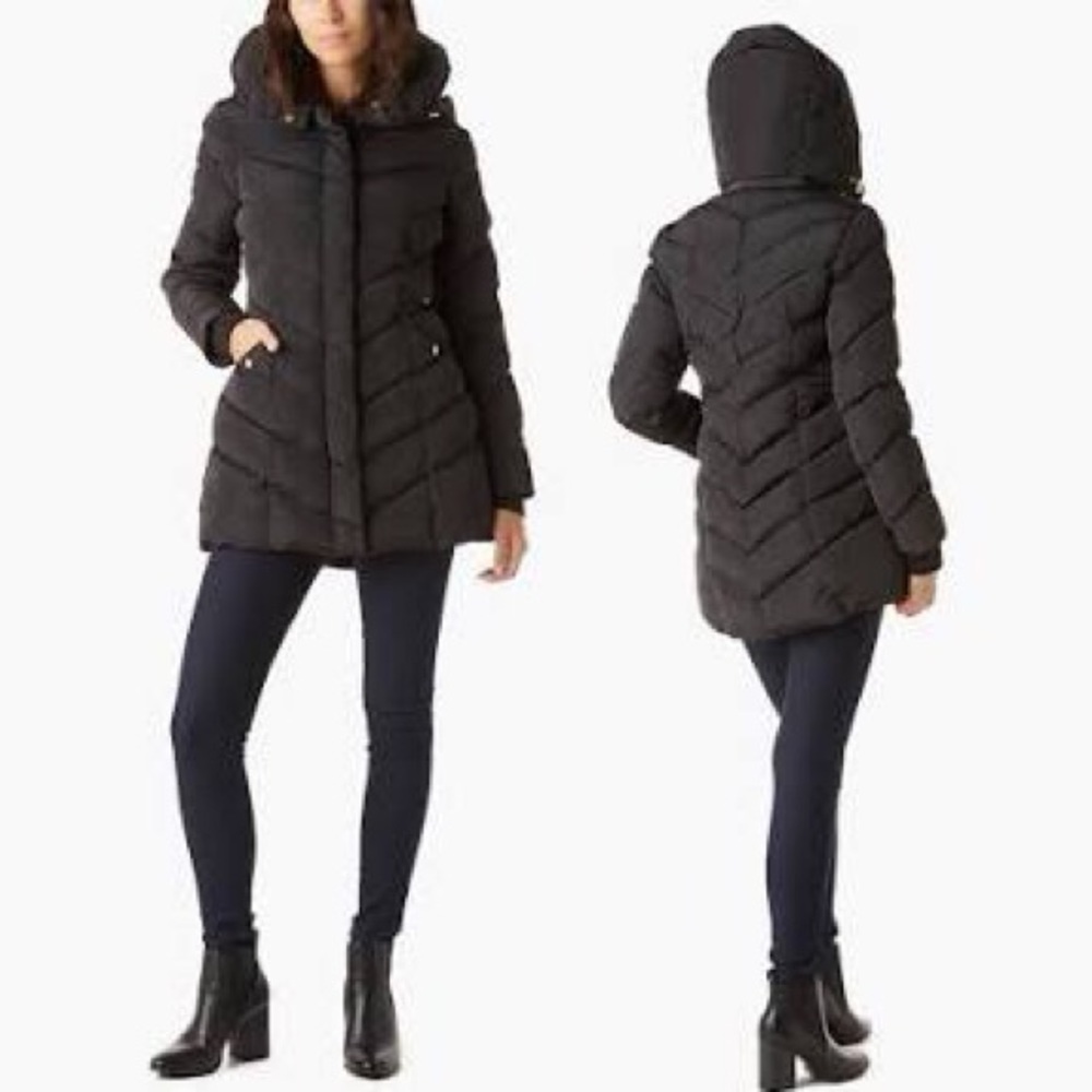 Steve Madden Women's Chevron Puffer Coat XL